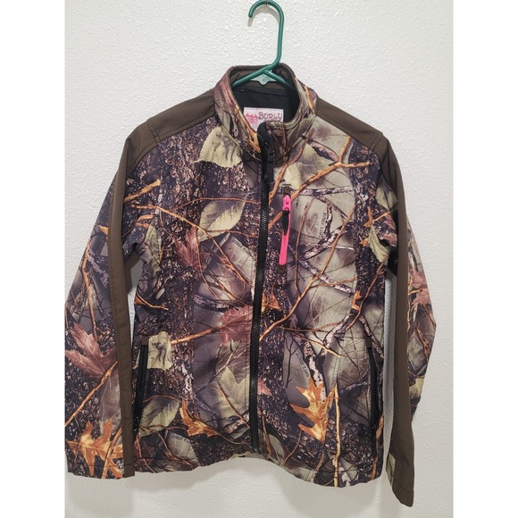 Medium Jackets & Blazers - Camo ladies jacket Burly girl medium pink accents waterproof